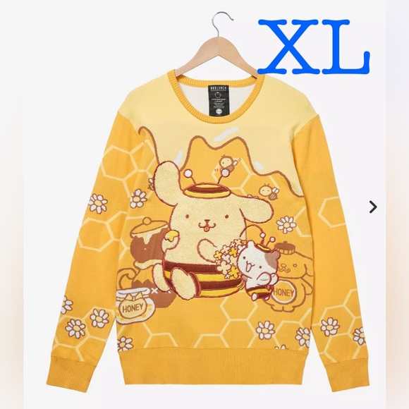 XL Sanrio Pompompurin Bee Costume Portrait Sweater - Picture 1 of 3